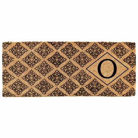 Monogram Door Mat, Black, Natural, 18 in W x 46 in L